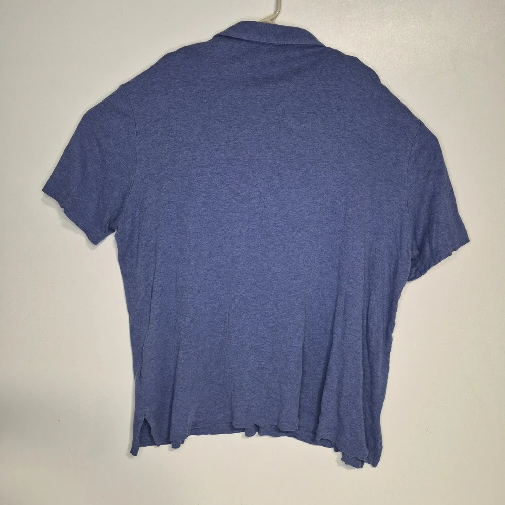 Polo Ralph Lauren Polo Shirt Mens XXL Blue Heathered Short Sleeve‎ Pony